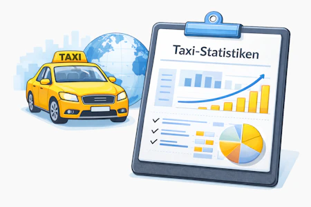 Angedeutete Graphen und Diagramme mit Taxitarifdaten